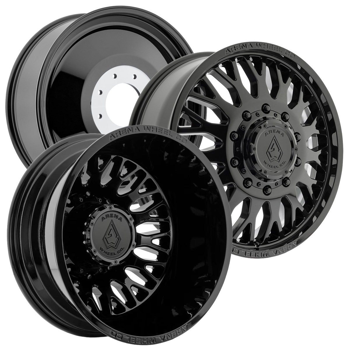 ARENA OFF-ROAD A121 DUALLY MONARCH - 8X200 BOLT PATTERN - GLOSSY BLACK