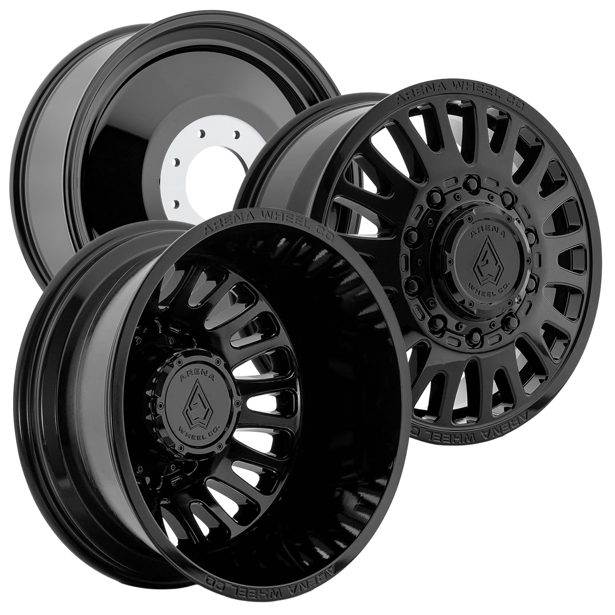ARENA OFF-ROAD A136 DUALLY SULTAN - 8X200 BOLT PATTERN - GLOSS BLACK