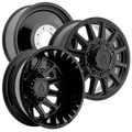 22X8.25 ARENA OFF-ROAD A128 DUALLY ENDURO - 8X200 BOLT PATTERN - GLOSSY BLACK