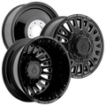 ARENA OFF-ROAD A136 DUALLY SULTAN - 8X200 BOLT PATTERN - GLOSS BLACK AND MILLED