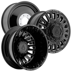 ARENA OFF-ROAD A136 DUALLY SULTAN - 8X200 BOLT PATTERN - GLOSS BLACK AND MILLED