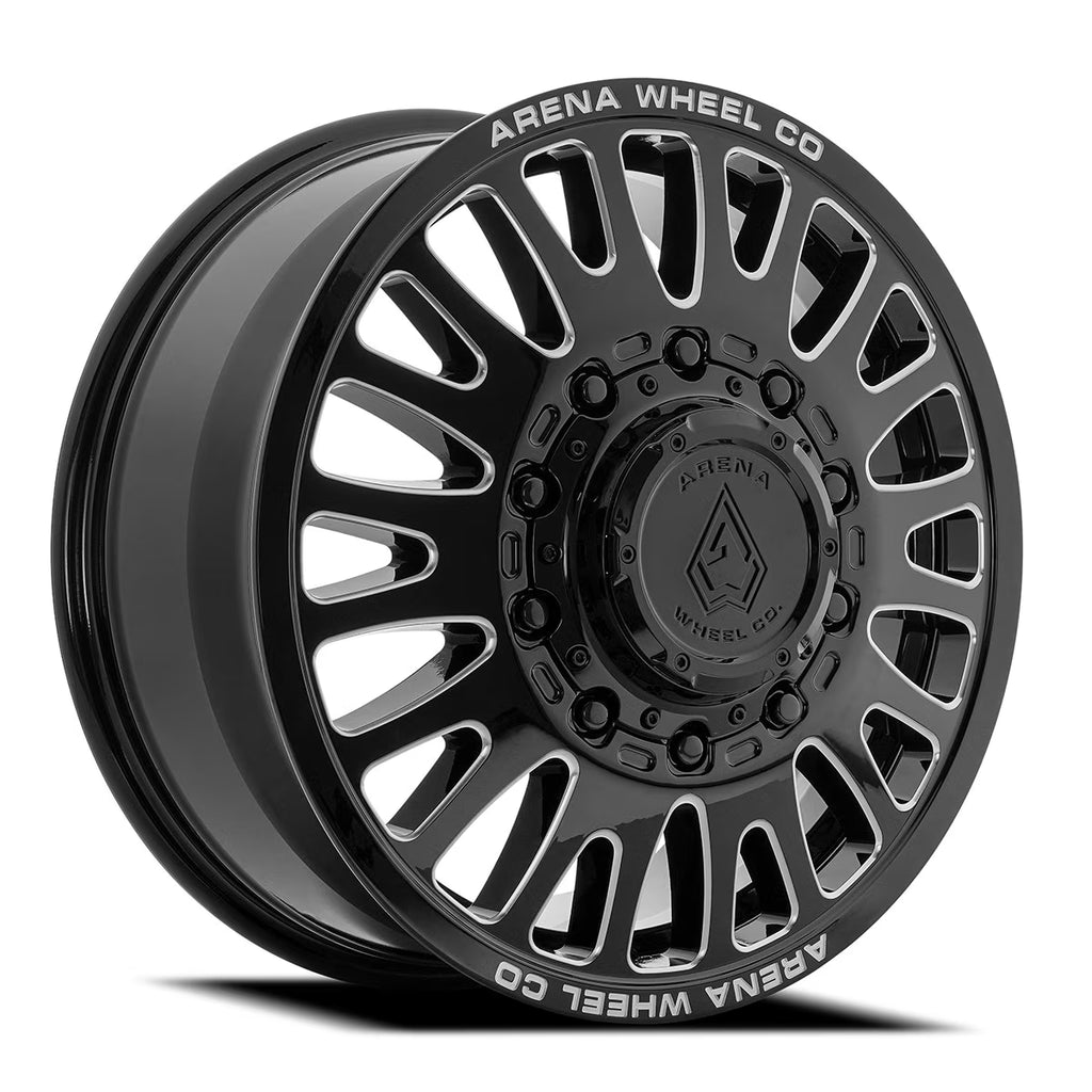 ARENA OFF-ROAD A136 DUALLY SULTAN - 8X200 BOLT PATTERN - GLOSS BLACK AND MILLED