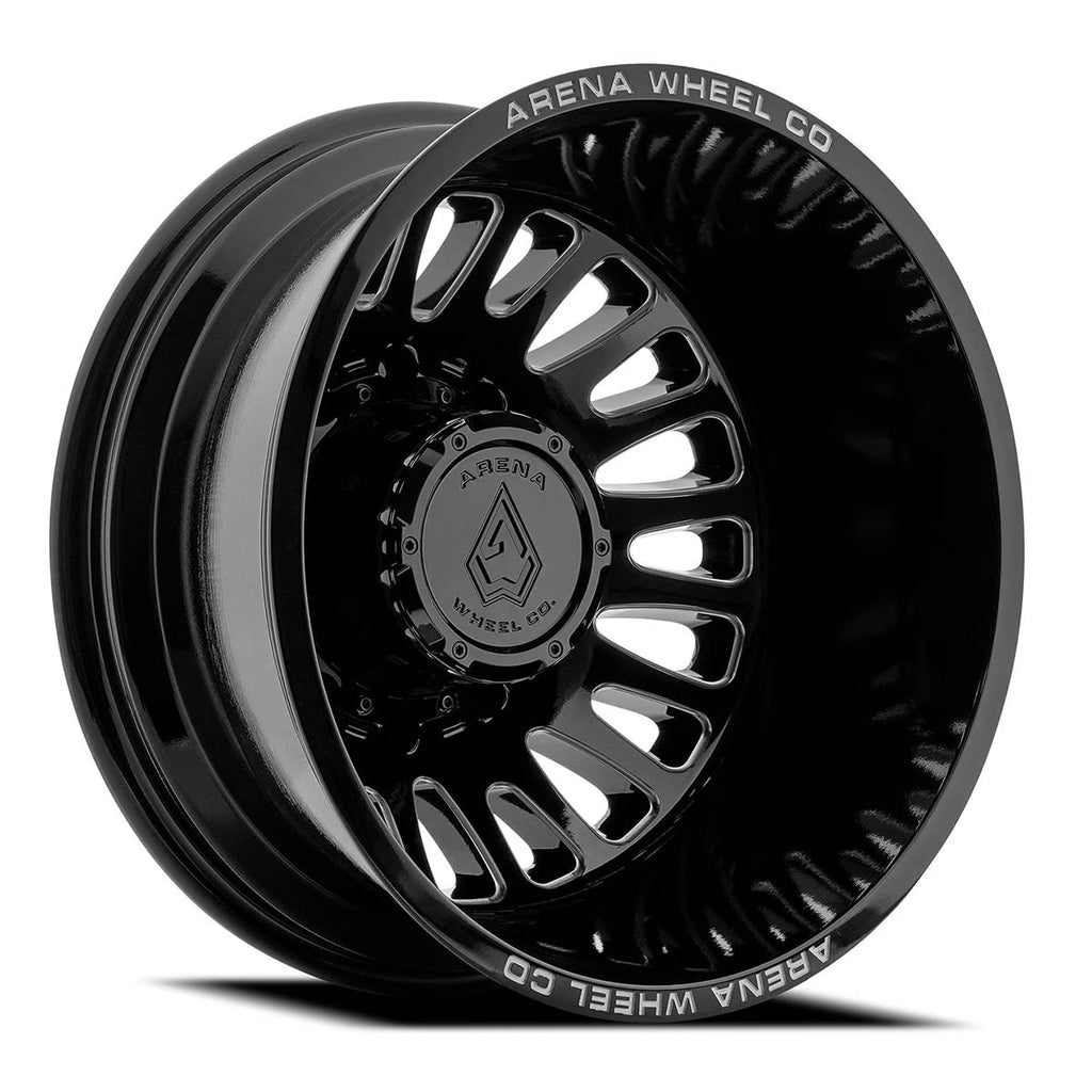 ARENA OFF-ROAD A136 DUALLY SULTAN - 8X200 BOLT PATTERN - GLOSS BLACK AND MILLED