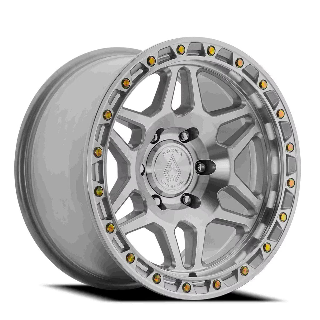 ARENA OFF-ROAD A139 OCTANE - 5X127 BOLT PATTERN - GLOSS SILVER MACHINED