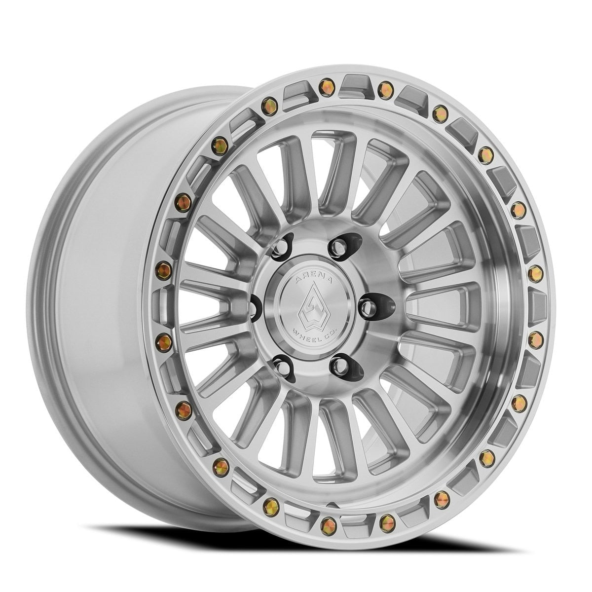 ARENA OFF-ROAD A130 PODIUM WHEEL - 5X127 BOLT PATTERN - GLOSS SILVER MACHINED