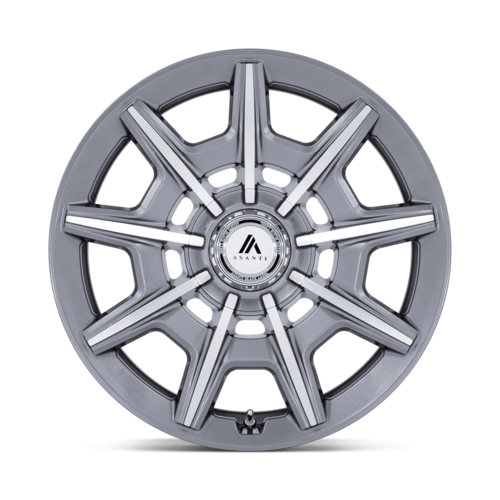 Asanti Black AB041 ESQUIRE 20x10.5 inch Gloss Anthracite Bright Mach Wheel with 5x112/114.3 Bolt Pattern and +40 Offset