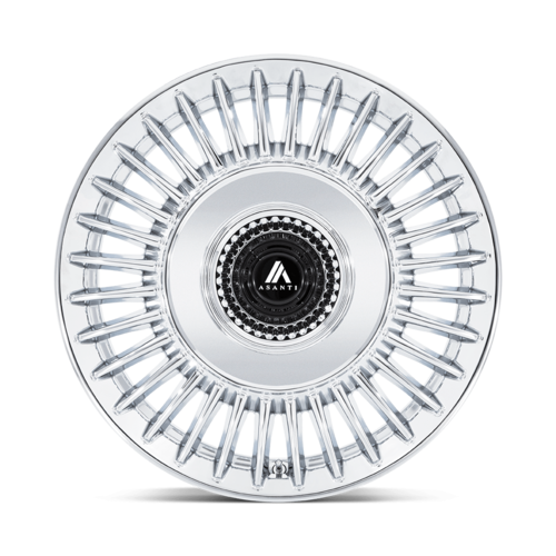 Asanti Black AB040 TIARA 22-Inch Chrome Alloy Wheel with 10.5-Inch Width and 38mm Offset