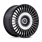 Asanti Black AB040 TIARA 20x10.5 Satin Black Bright Mach Face Wheel with 5x115/120 Bolt Pattern and +18 Offset