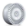 Asanti Black AB040 TIARA 20x9 Inch Silver Gloss Bright Mach Face Wheels with 5x108/112 Bolt Pattern and +45 Offset