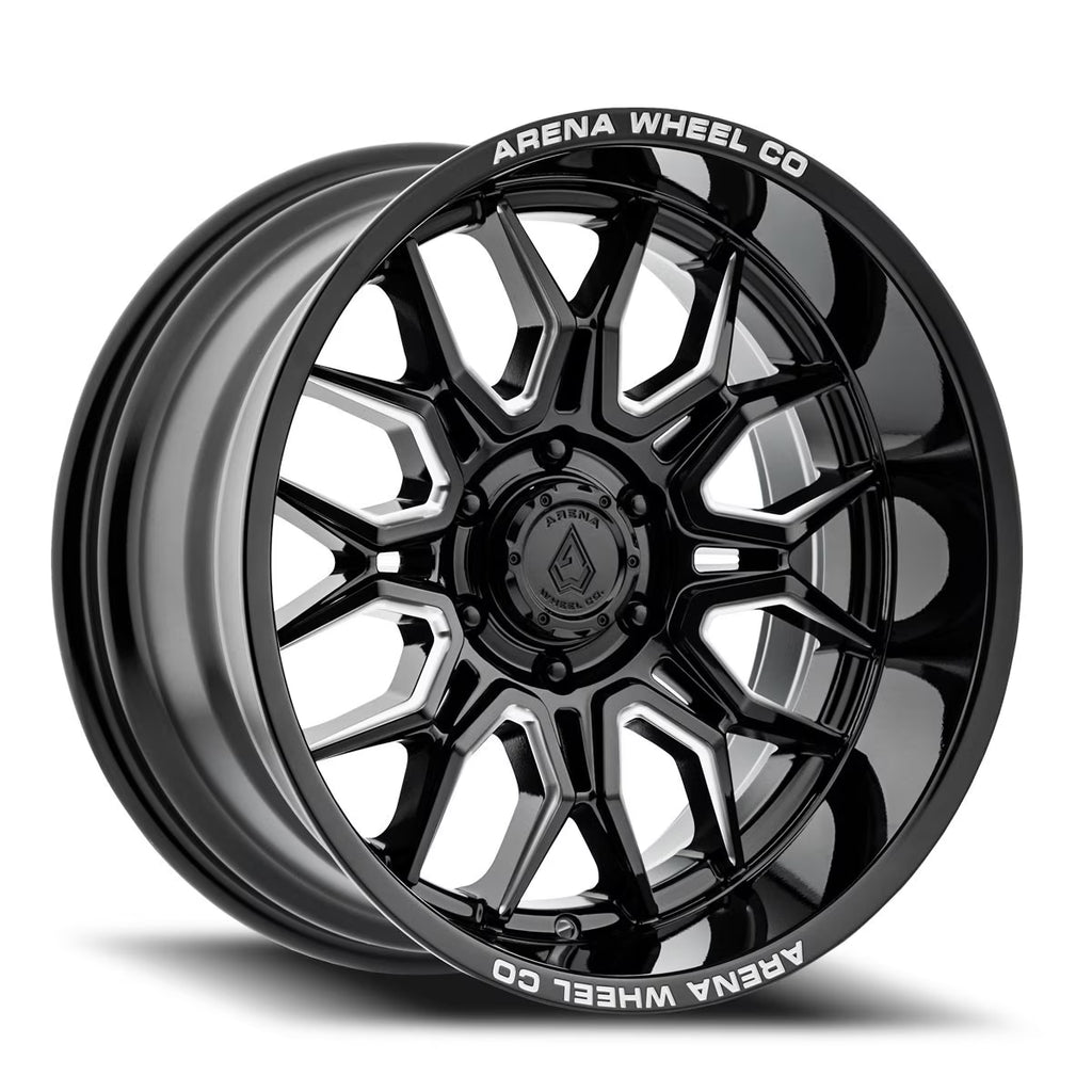 ARENA A117 VIOLATOR WHEELS 8X180 - GLOSSY BLACK AND MILLED