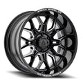 ARENA A117 VIOLATOR WHEELS 8X180 - GLOSSY BLACK AND MILLED