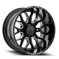 ARENA A117 VIOLATOR WHEELS 8X6.5(165.1) - GLOSSY BLACK AND MILLED