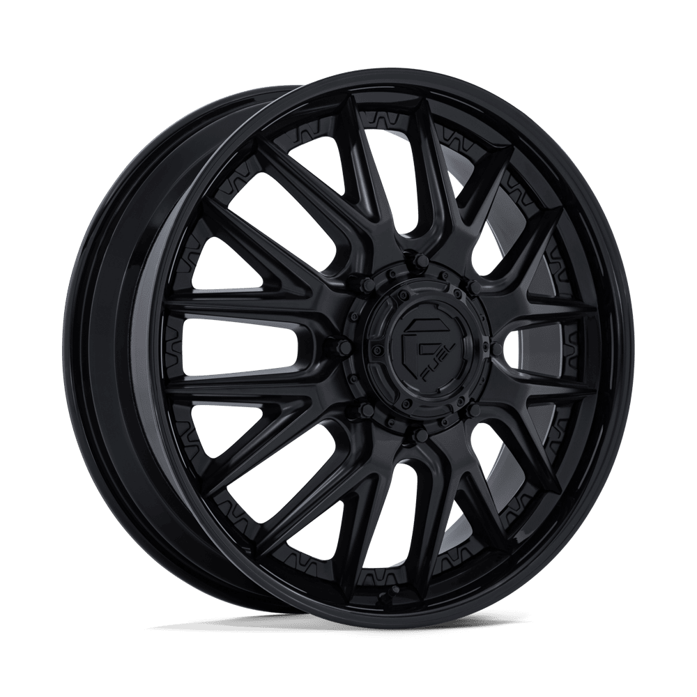 FUEL D406 CATALYST WITH 8X200 BOLT PATTERN - MATTE BLACK W/ GLOSS BLACK LIP