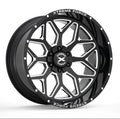 20X10 XTREME FORCE XF-12 WHEELS 6X5.5(139.7) & 6X135 -25 OFFSET - GLOSS BLACK & MILLED