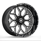 20X10 XTREME FORCE XF-12 WHEELS 6X5.5(139.7) & 6X135 -25 OFFSET - GLOSS BLACK & MILLED