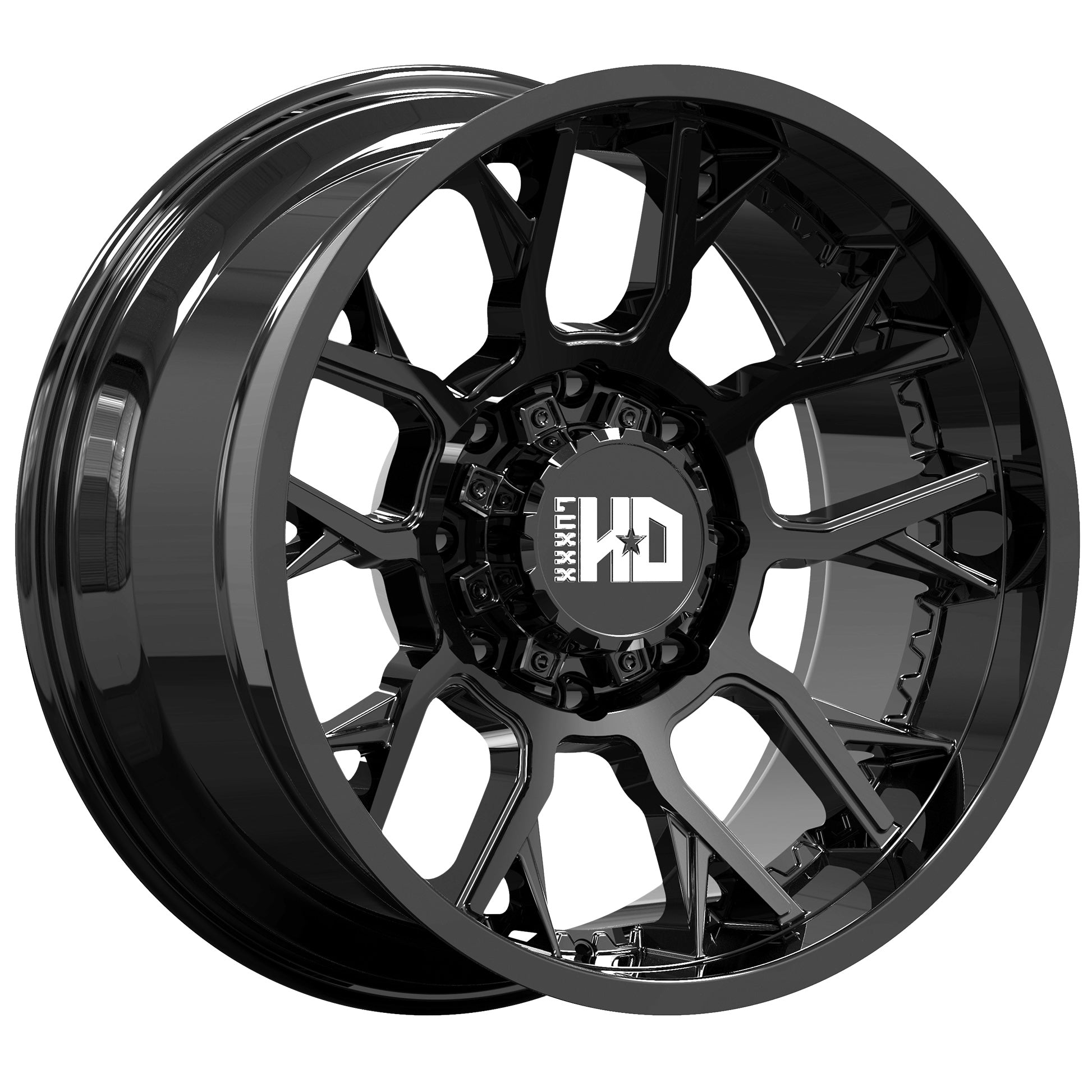20X10 LUXXX LHD39 WHEELS 8X170, -19 OFFSET - GLOSS BLACK