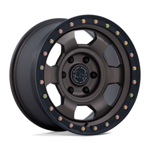Black Rhino Hard Alloys BR029 Trooper 17x8.5 Inch Burnt Bronze with Matte Black Lip Wheels