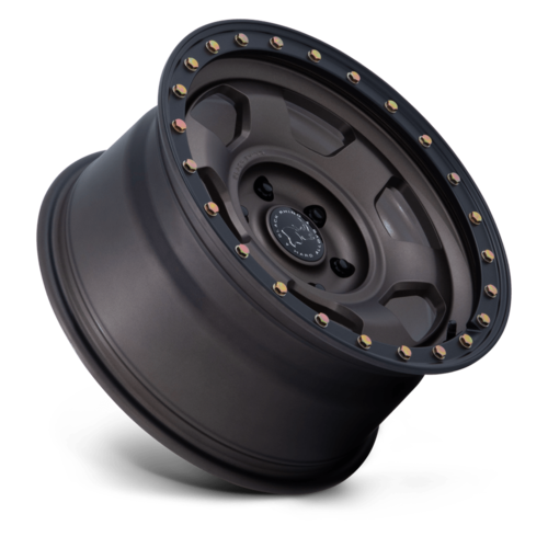Black Rhino Hard Alloys BR029 Trooper 17x8.5 Inch Burnt Bronze with Matte Black Lip Wheel