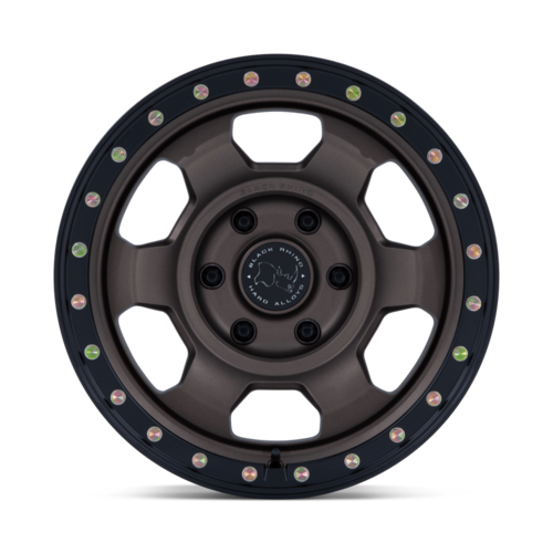 Black Rhino Hard Alloys BR029 Trooper 17x8.5 Inch Burnt Bronze with Matte Black Lip Wheel