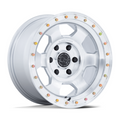 Black Rhino Hard Alloys BR029 Trooper 17x8.5 Inch Gloss Silver with Machined Face Wheel