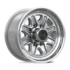 Black Rhino Hard Alloys BR032 ECHO 18x9 Gloss Silver Machined Face Wheel