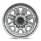 Black Rhino Hard Alloys BR032 ECHO 18x9 Inch Gloss Silver Machined Face Wheel