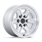 Black Rhino Hard Alloys ECHO 17x8.5 Inch Gloss Silver with Machined Face Wheel - 6x139.7 Bolt Pattern +25 Offset