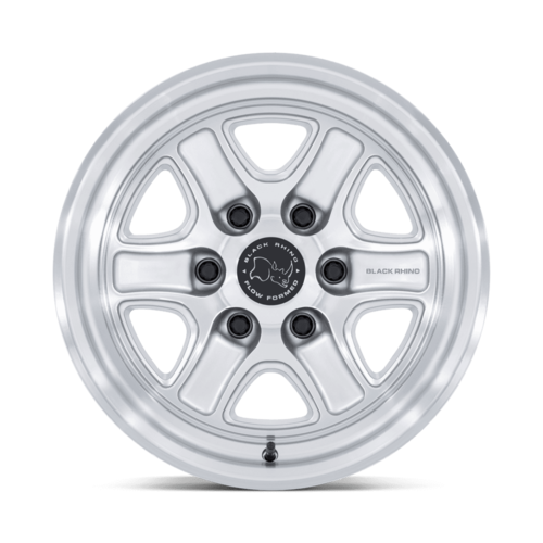 Black Rhino Hard Alloys BR032 ECHO 17x8.5 Inch Gloss Silver Machined Face Wheel