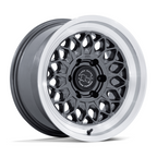 Black Rhino Hard Alloys BR034 GRAZ 17x8.5 Inch Gloss Gunmetal Wheel with Machined Lip