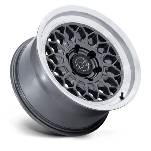 Black Rhino Hard Alloys BR034 GRAZ 17x8.5 Inch Gloss Gunmetal Wheel with Machined Lip