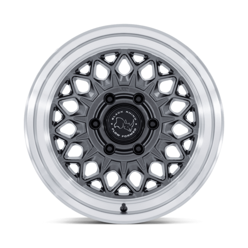 Black Rhino Hard Alloys BR034 GRAZ 17x8.5 Inch Gloss Gunmetal Wheel with Machined Lip
