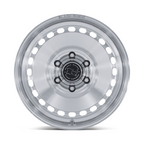 Black Rhino Hard Alloys Basin 17x8.5 Inch Gloss Silver Machined Face Wheel with 6x139.7 Bolt Pattern and +25 Offset