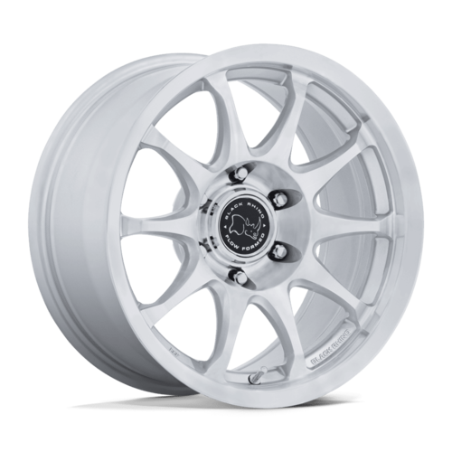 Black Rhino Hard Alloys BR038 RONIN 17x8.5 Inch Silver Gloss Machined Face Wheel