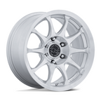 Black Rhino Hard Alloys BR038 RONIN 17x8.5 Inch Gloss Silver with Machined Face Wheel