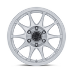 Black Rhino Hard Alloys BR038 RONIN 17x8.5 Inch Silver Gloss Machined Face Wheel