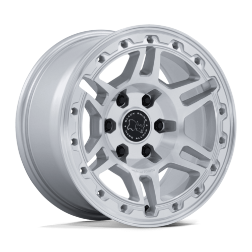 Black Rhino Hard Alloys Vanguard 17x8 Wheel with Gloss Silver Machined Finish, 6x139.7 Bolt Pattern, +32 Offset