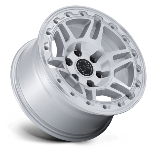 Black Rhino Hard Alloys Vanguard 20x9 5x130 +15 Gloss Silver with Machined Face Wheel