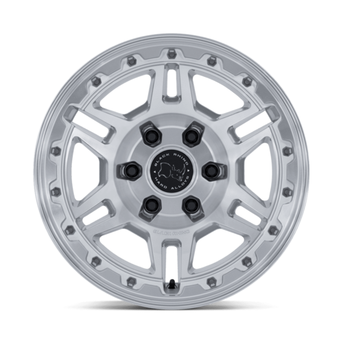 Black Rhino Hard Alloys Vanguard 20x9 Gloss Silver with Machined Face Wheel