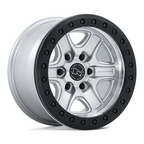 Black Rhino Hard Alloys ECHO Trail Lock 18x9 Inch Beadlock Wheel with Hyper Silver Machined Finish
