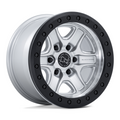 Black Rhino Hard Alloys ECHO TRAIL LOCK 17x8.5 Inch Beadlock Wheel with Hyper Silver Machined Finish