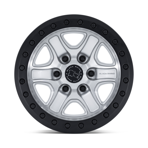 Black Rhino Hard Alloys ECHO Trail Lock Beadlock Wheel 18x9 - 6x135 Bolt Pattern, +12 Offset, Silver Machined Finish