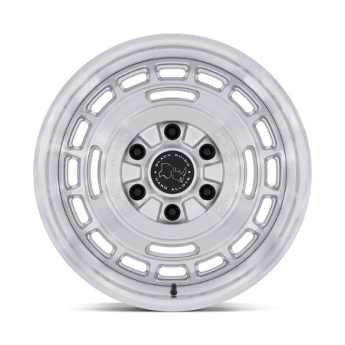 Black Rhino Hard Alloys Vagabond 17x8 Silver Machined Face Wheel (Part Number BR600SD17806832)