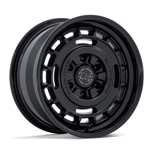 Black Rhino Hard Alloys BR600 VAGABOND 17x8 Matte Black with Gloss Black Lip Wheel