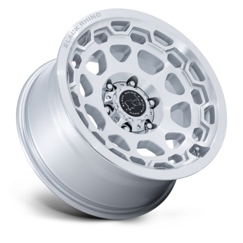 Black Rhino Hard Alloys BR026 Congo 17x8.5 Inch Wheel in Gloss Silver with Machined Face, 5x114.3 Bolt Pattern, +35 Offset