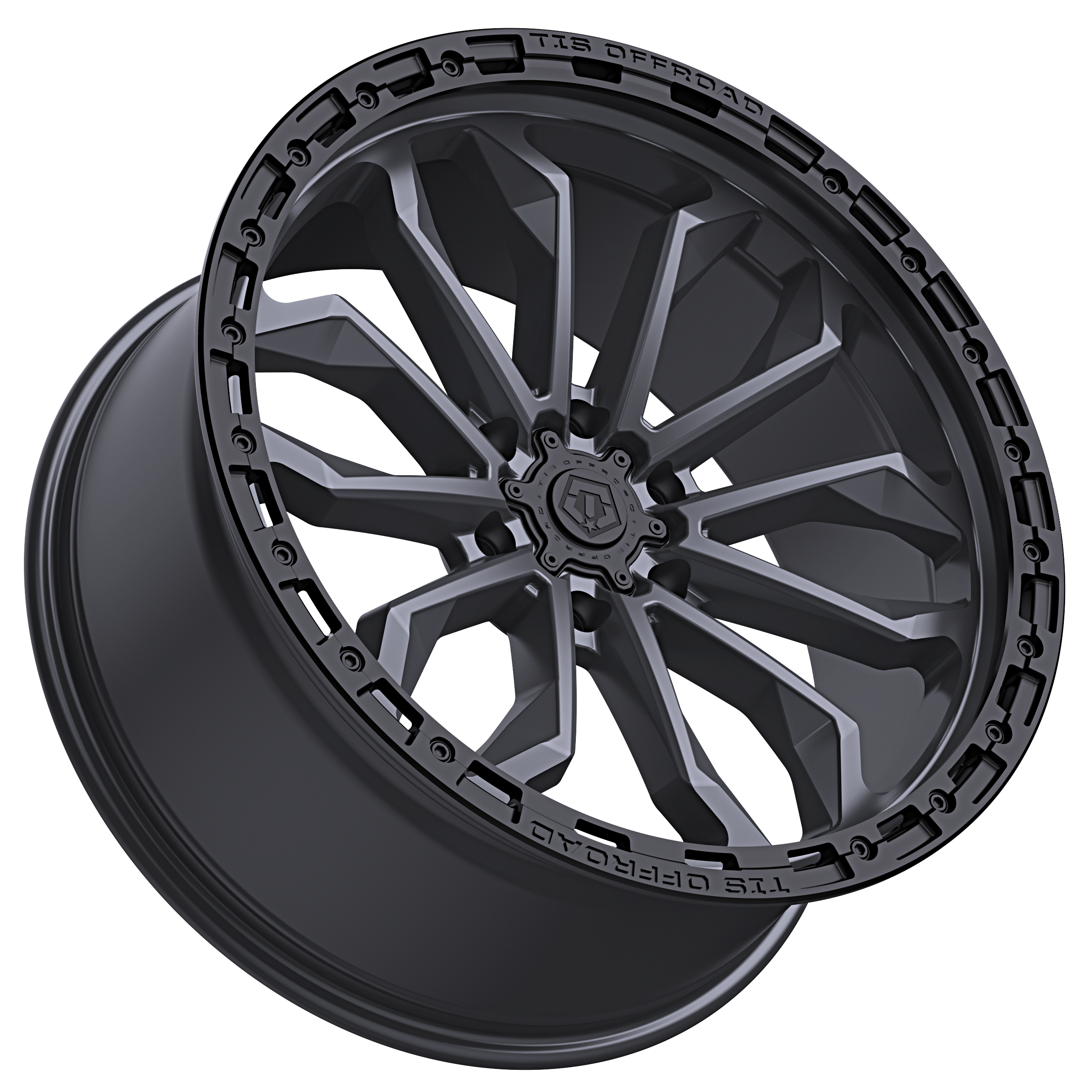 20X10 TIS 556AB OFF-ROAD WHEELS - 8X170 WITH -20 OFFSET - ANTHRACITE WITH BLACK LIP