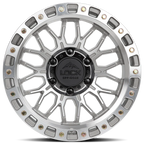 17X9 LOCK OFF-ROAD COMBAT WHEELS - 6X5.50 WITH -12 OFFSET - SILVER MACHINED