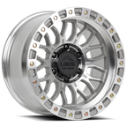 17X9 LOCK OFF-ROAD COMBAT WHEELS - 6X5.50 WITH -12 OFFSET - SILVER MACHINED