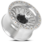 17X9 LOCK OFF-ROAD COMBAT WHEELS - 6X5.50 WITH -12 OFFSET - SILVER MACHINED