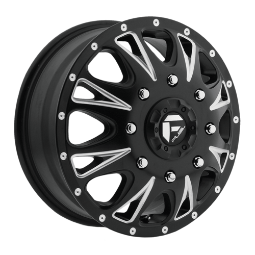 Fuel 1PC D513 Throttle 17x6.5 Inch Matte Black Milled Wheel with 8x210 Bolt Pattern and +129 Offset