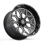 20X10 XTREME FORCE XF-12 WHEELS 6X5.5(139.7) & 6X135 -25 OFFSET - GLOSS BLACK & MILLED